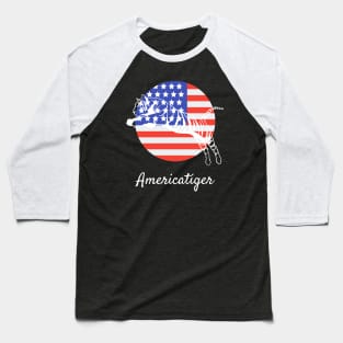 4th of July Happy independence day American tiger Baseball T-Shirt